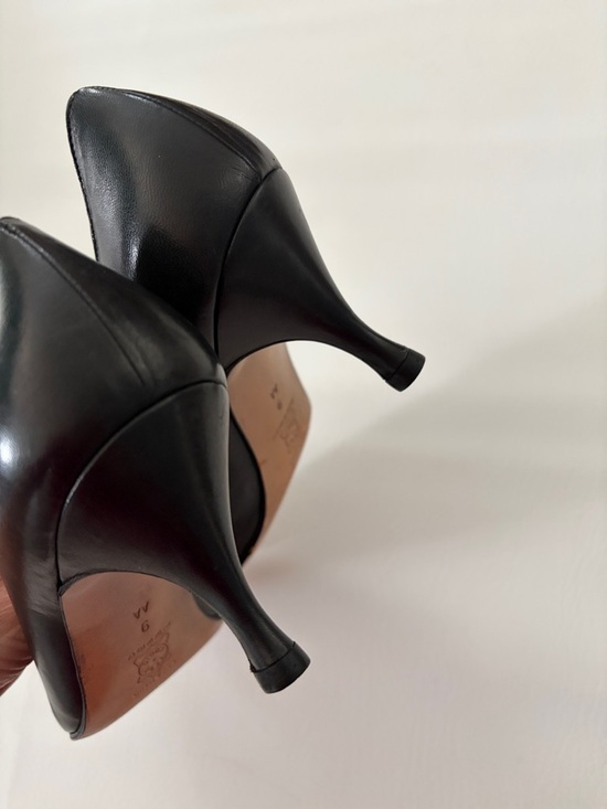 Bottega Veneta Vintage Women’s Shoes Low Heels Leather Pumps Black Size 9 - Picture 5 of 13